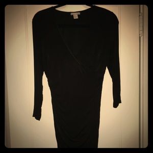 Black H&M size medium ruched dress